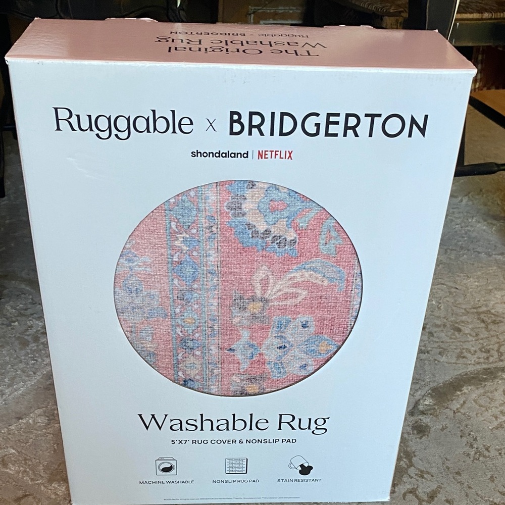 Ruggable x Bridgerton Pink Washable Rug